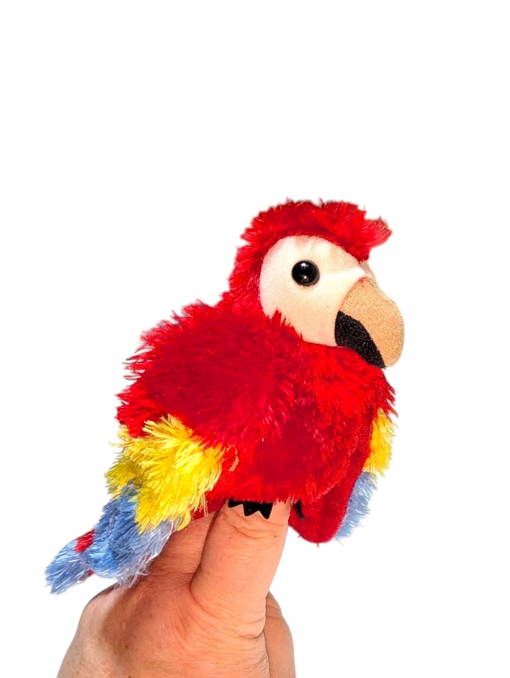 Folkmanis Mini Scarlet Macaw Finger Puppet